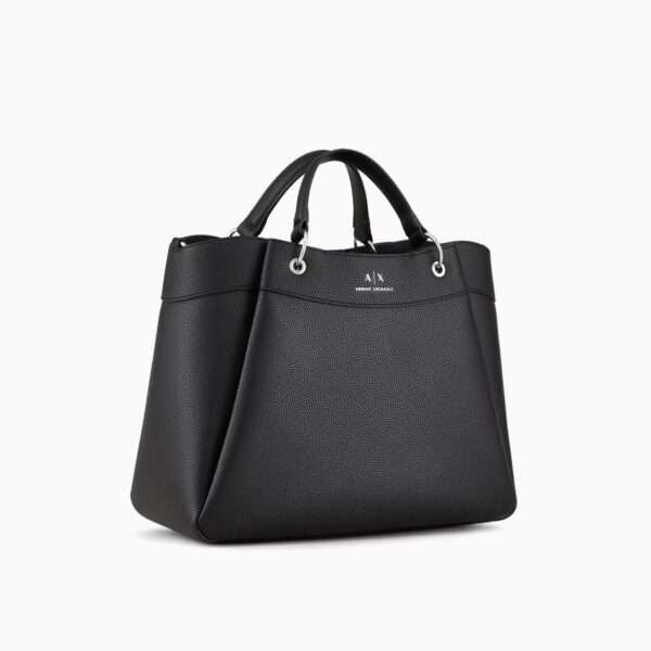 armani exchange borsa donna  a mano grande con tracolla degradè nero 942910cc78300020