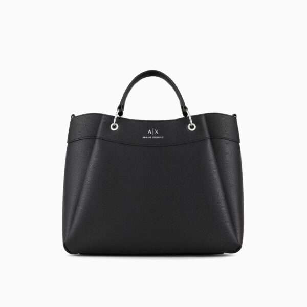 armani exchange borsa donna  a mano grande con tracolla degradè nero 942910cc78300020