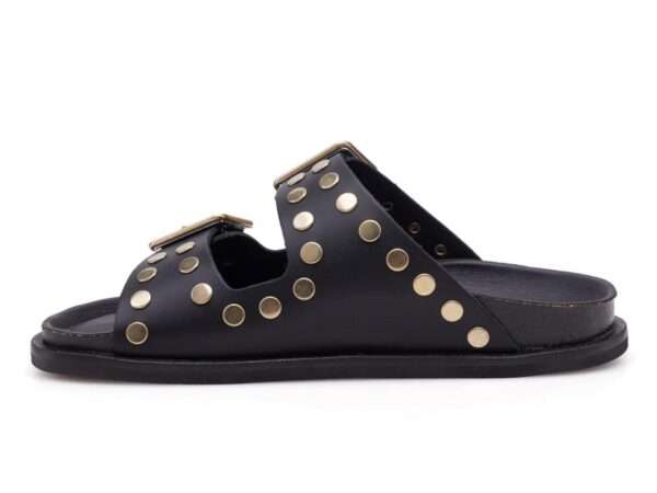 bio.lab project sandalo donna bottom grace gold line pelle nero