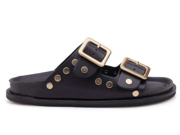 bio.lab project sandalo donna bottom grace gold line pelle nero