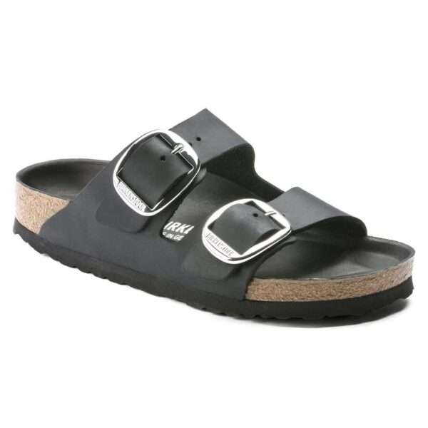 birkenstock sandalo arizona big buckle 1011075 black pelle oliata