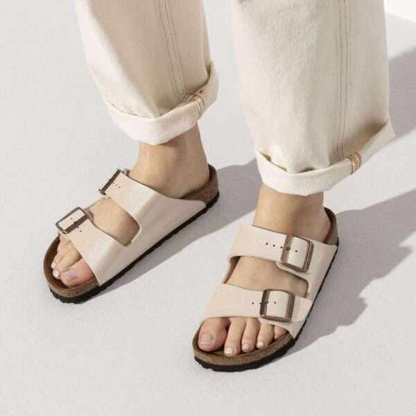 birkenstock sandalo arizona graceful pearl white 1009921