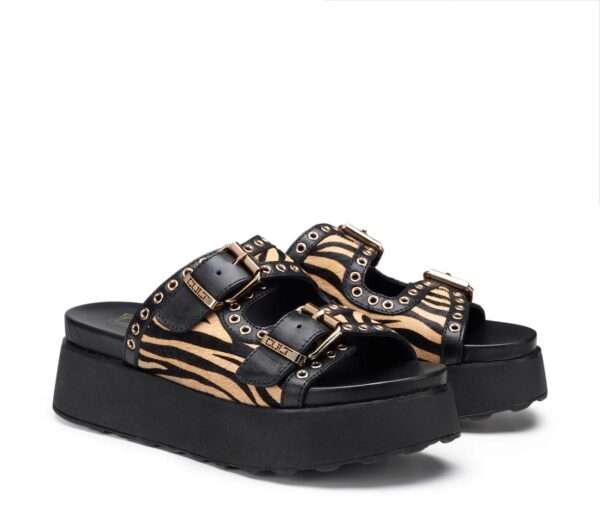 cult sandalo donna janis 4306 zebra black clw430601