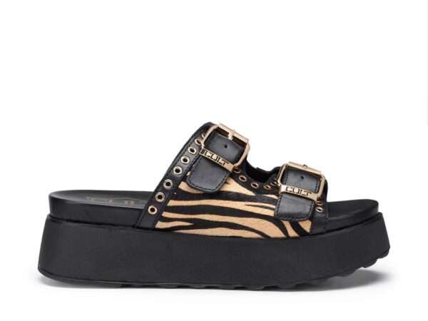 cult sandalo donna janis 4306 zebra black clw430601
