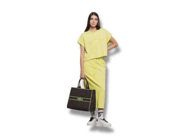 gaelle paris borsa donna maxi shopper logata marrone gaacw02196