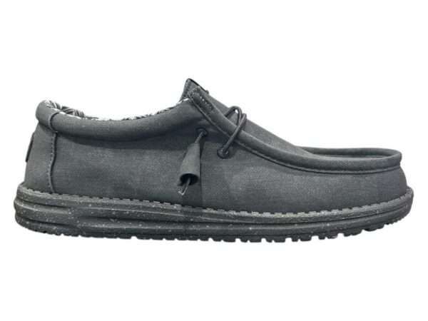 hey dude uomo wally stretch canvas black 40700-060