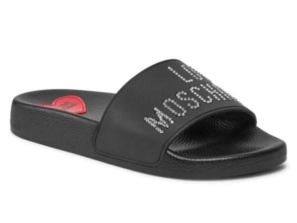 love moschino ciabatta donna crystal nero ja28122g0mi13000