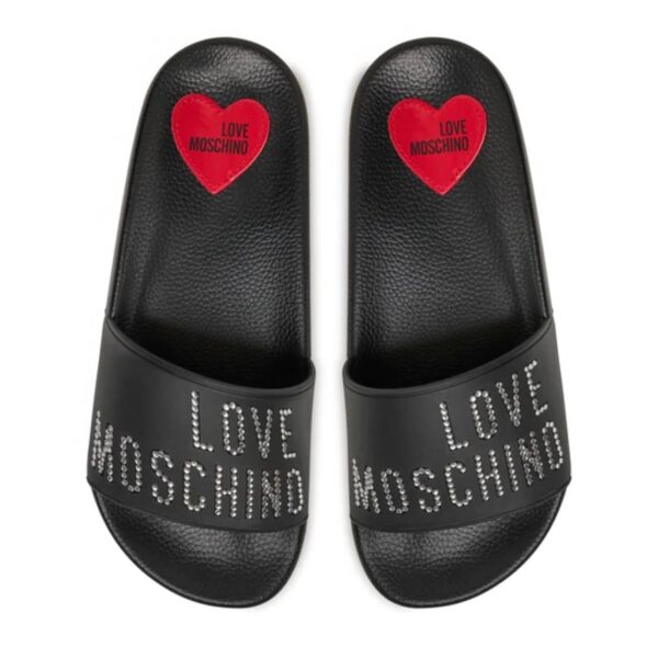 love moschino ciabatta donna crystal nero ja28122g0mi13000