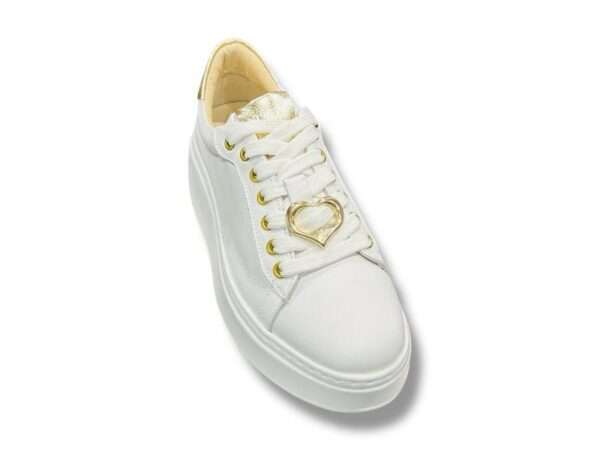 step sneaker donna nappa white gold 256007 giuditta