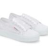superga sneakers donna 2740 platform flower macrame total white s2136qw a0a