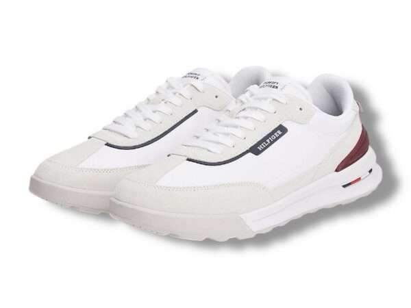 tommy hilfiger sneaker uomo retro runner seasonal white fm0fm05424 ybs