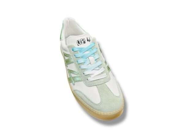up 44 sneaker donna white verde mela militare