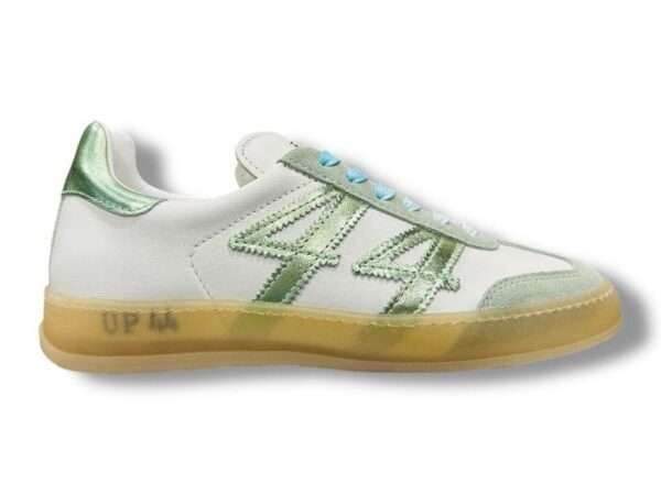 up 44 sneaker donna white verde mela militare