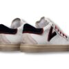 v2 brand sneaker uomo olympic v pelle bianco con inserto bicolor blu e rosso sbibotvvbl