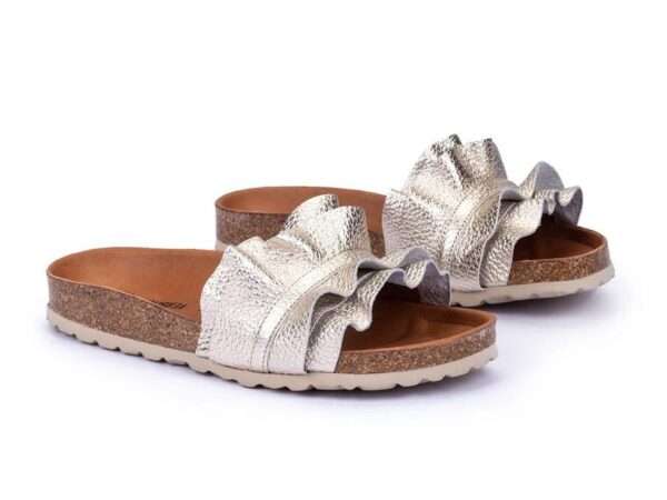 verbenas sandalo ciabatta donna rocio nucleo metal volante oro