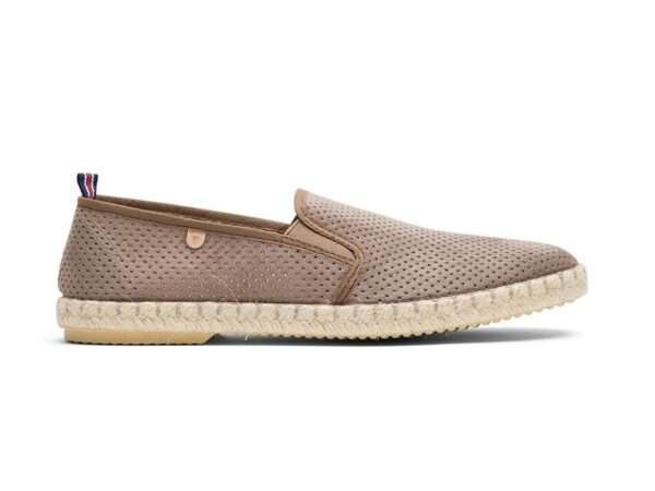 verbenas scarpa espadrillas uomo scamosciato traforato tom hole micro taupe