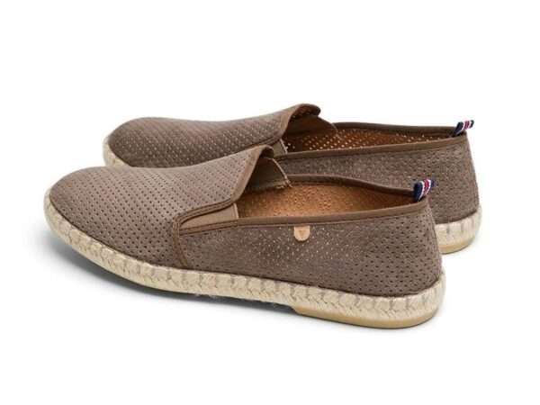 verbenas scarpa espadrillas uomo scamosciato traforato tom hole micro taupe