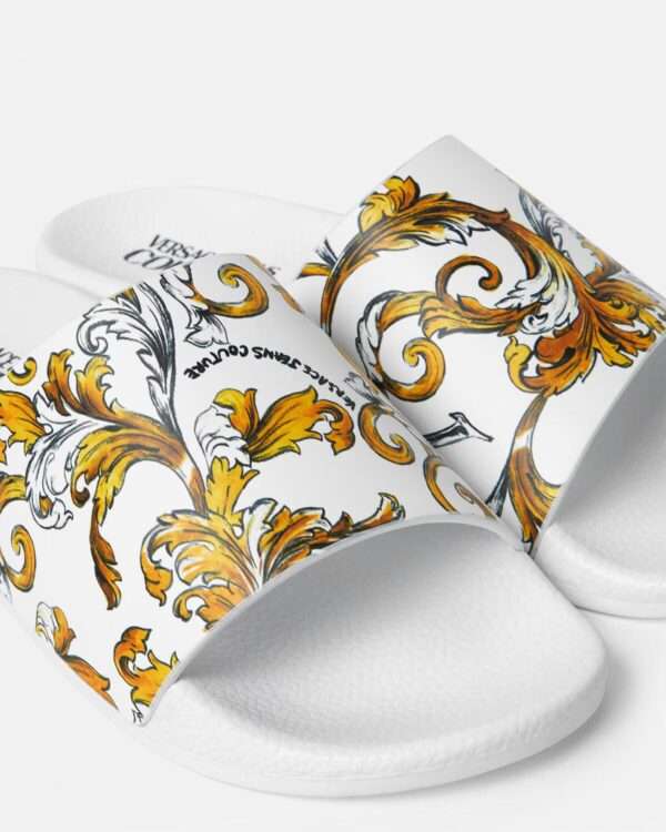 versace jeans couture ciabatta donna bianco logo baroque 78va3sq3 zs365 g03