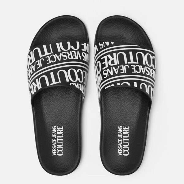 versace jeans couture ciabatta uomo nero logo 78ya3sq1 71352 899