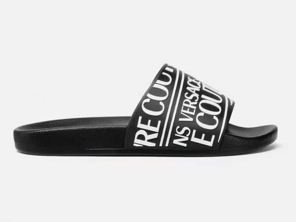 versace jeans couture ciabatta uomo nero logo 78ya3sq1 71352 899