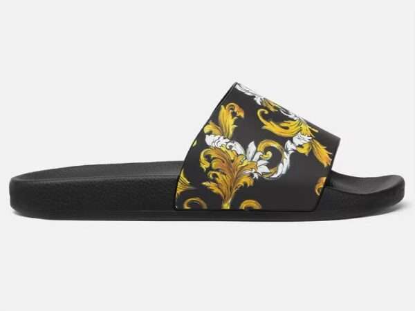 versace jeans couture ciabatta uomo nero logo baroque 78ya3sq4 zs365 g89