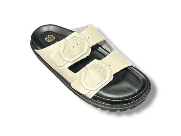 genuins sandalo donna 2 fibbie galia leather off-white g106276
