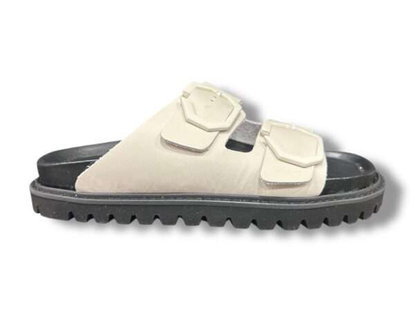 genuins sandalo donna 2 fibbie galia leather off-white g106276