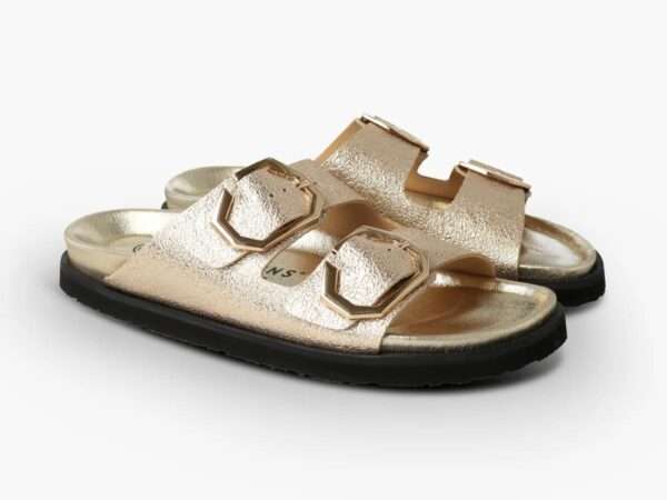 genuins sandalo donna 2 fibbie galia vegan platinum g105680