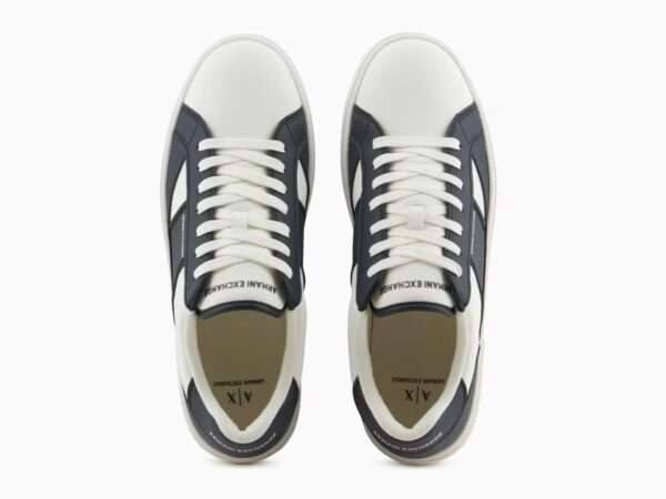 armani exchange sneaker uomo xux241 xv911 u389 off white jet set navy