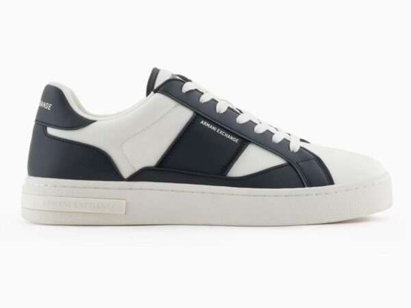 armani exchange sneaker uomo xux241 xv911 u389 off white jet set navy
