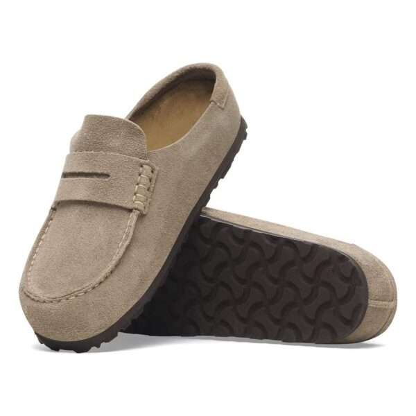 birkenstock sabot naples wrapped taupe 1029710 suede leather