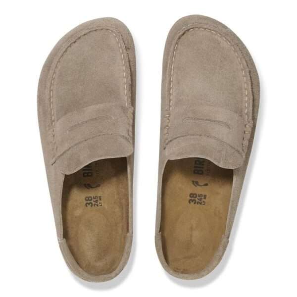 birkenstock sabot naples wrapped taupe 1029710 suede leather
