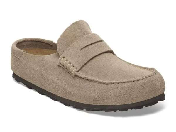 birkenstock sabot naples wrapped taupe 1029710 suede leather
