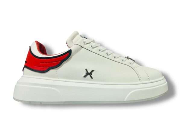 john richmond sneaker uomo 27303 cp b bianco con rosso