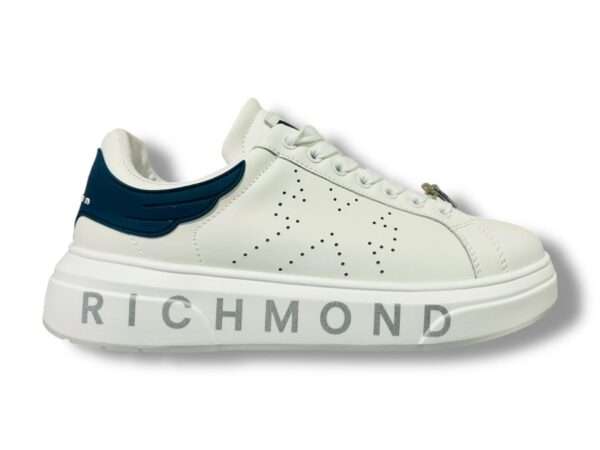john richmond sneaker uomo 27306 cp a bianco con logo suola