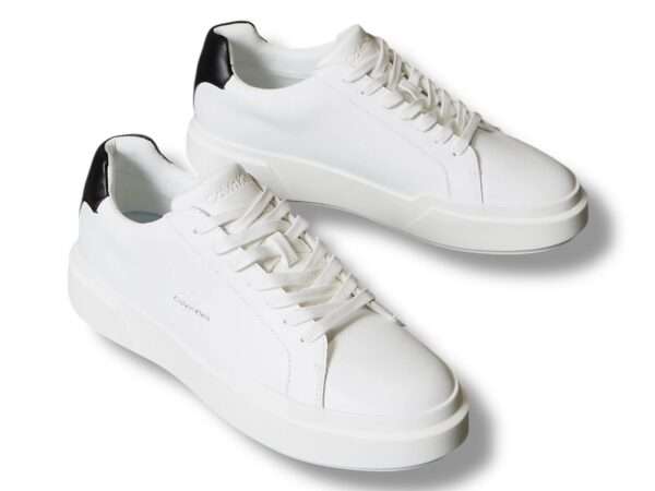 calvin klein sneaker uomo chunky cupsole laceup lth ym0ym01344 01w bright white black