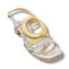 le chicche sandalo donna flat 25708 silver gold