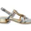 le chicche sandalo donna flat 25708 silver gold
