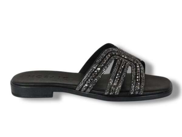 mosaic ciabatta donna con pietre 25345 black