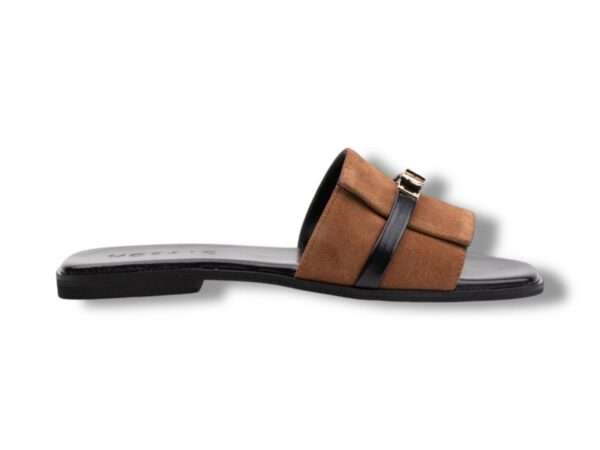 mosaic donna ciabatta padlock camoscio tan suola black