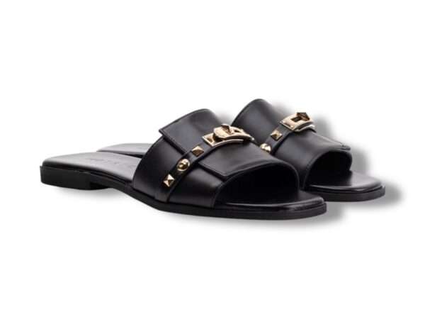 mosaic donna ciabatta padlock pyr black