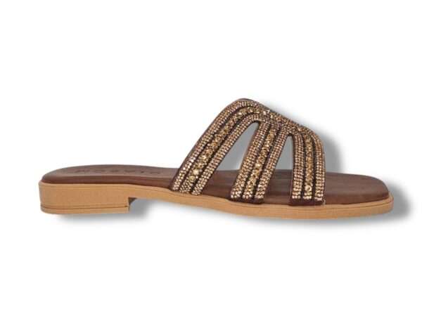 mosaic donna ciabatta strass 25345 bronze