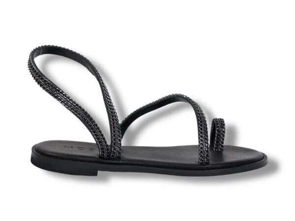 mosaic donna sandalo infradito catena black