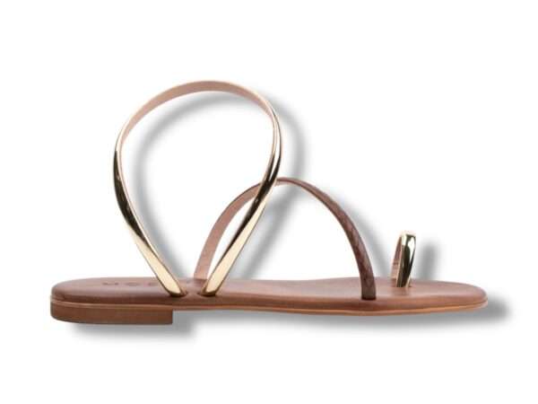 mosaic donna sandalo infradito elean tan gold