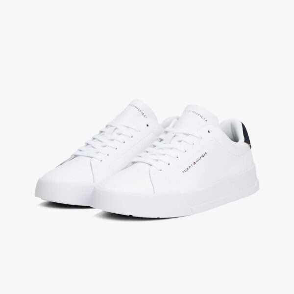 tommy hilfiger sneakers uomo th court lth detail ess white desert sky fm0fm05367