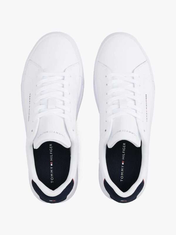 tommy hilfiger sneakers uomo th court lth detail ess white desert sky fm0fm05367