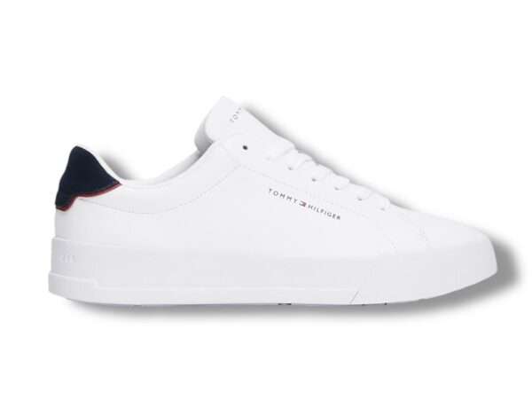 tommy hilfiger sneakers uomo th court lth detail ess white desert sky fm0fm05367