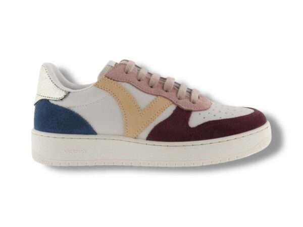 victoria sneakers donna madrid pelle e metalizzato 1258240-41 burdeos