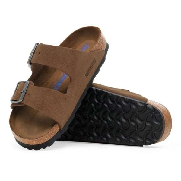 birkenstock sandalo arizona 1030865 dark tea tonal fb plantare morbido