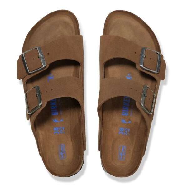 birkenstock sandalo arizona 1030865 dark tea tonal fb plantare morbido